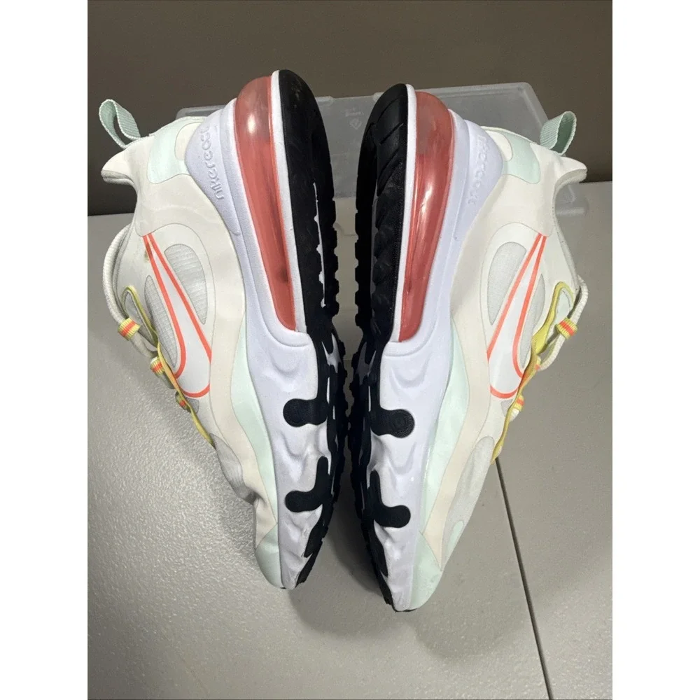 Nike Air Max 270 React Pale Ivory Running Shoes CV8818-102 Women's Size 8 EUC!!!